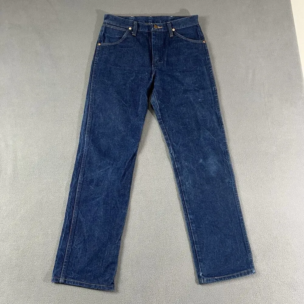 Wrangler Jeans Mens 30X31 Blue 13MWZ Faded Western Rodeo Cowboy Workwear